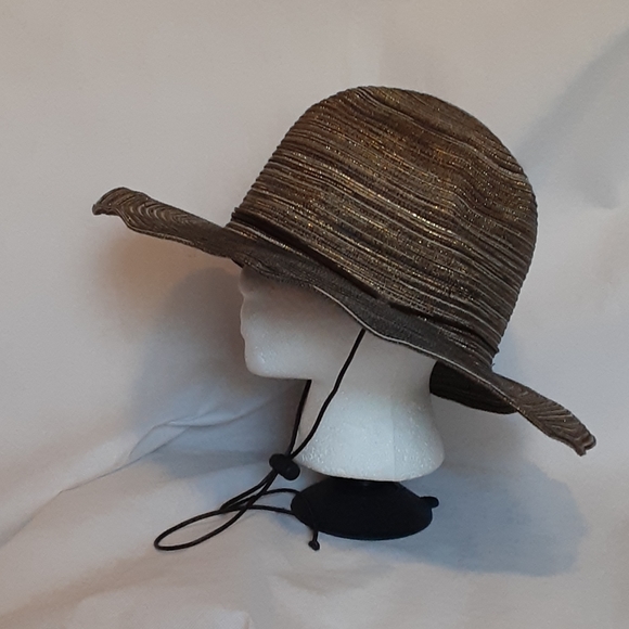 Golden West Metallic Wide Brim Hat Womens - Picture 2 of 7